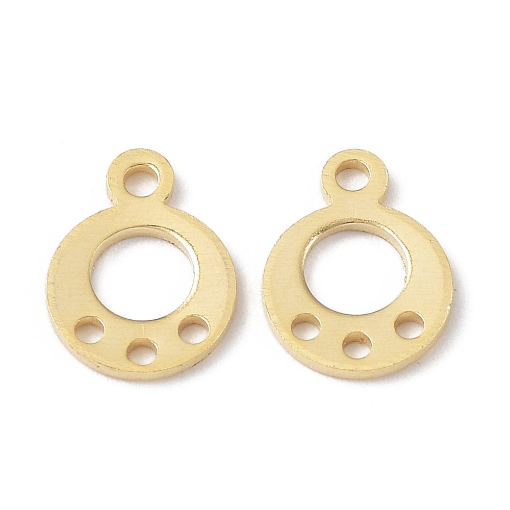 Chandelier Vedhæng, 24K Forgyldt, 9x7mm, (6 stk) - Uniq Perler - 111745