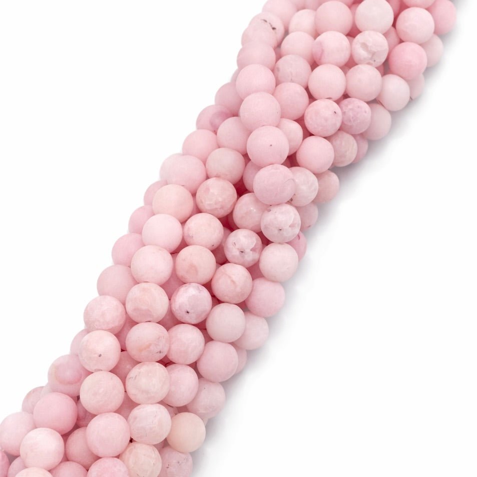 Cherry Blossom Jaspis Sten - Runde (6mm) - Uniq Perler - 429948