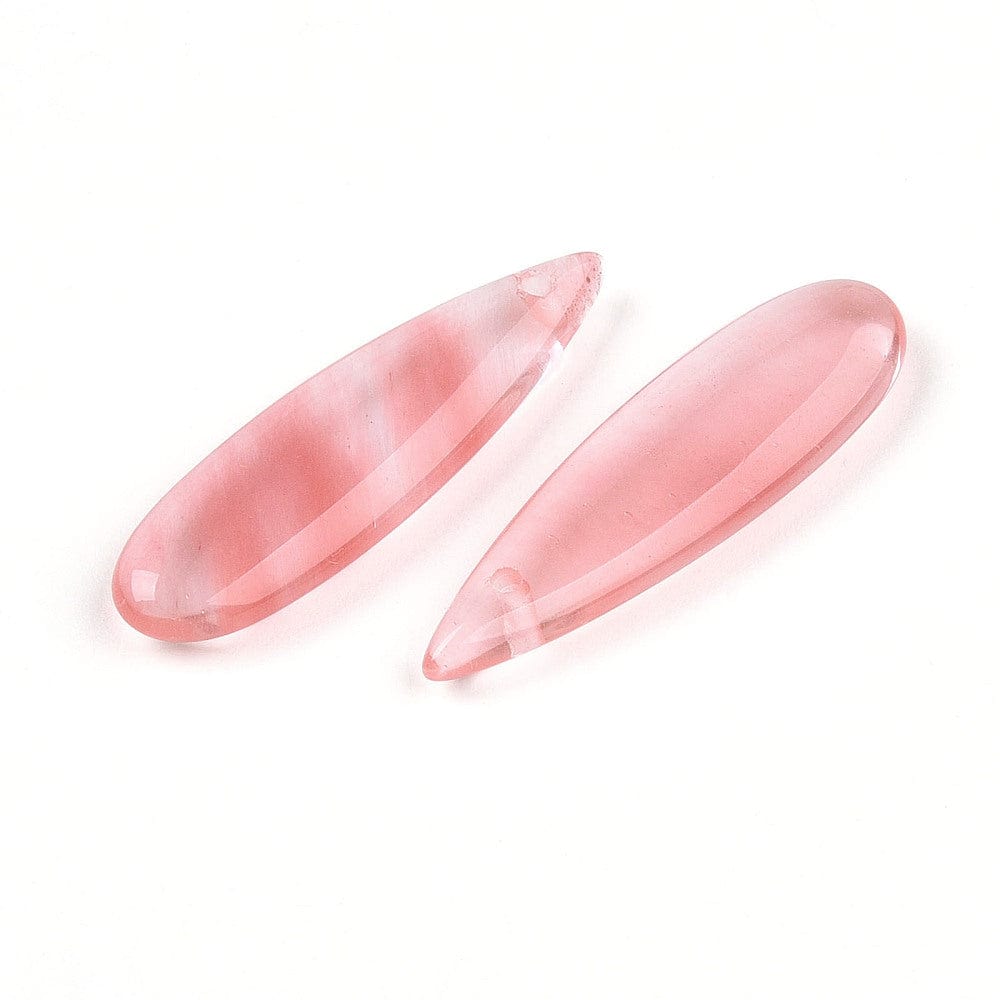 Cherry Kvarts - Dråbeformet, Natursten (34–36mm) - Uniq Perler - 115660