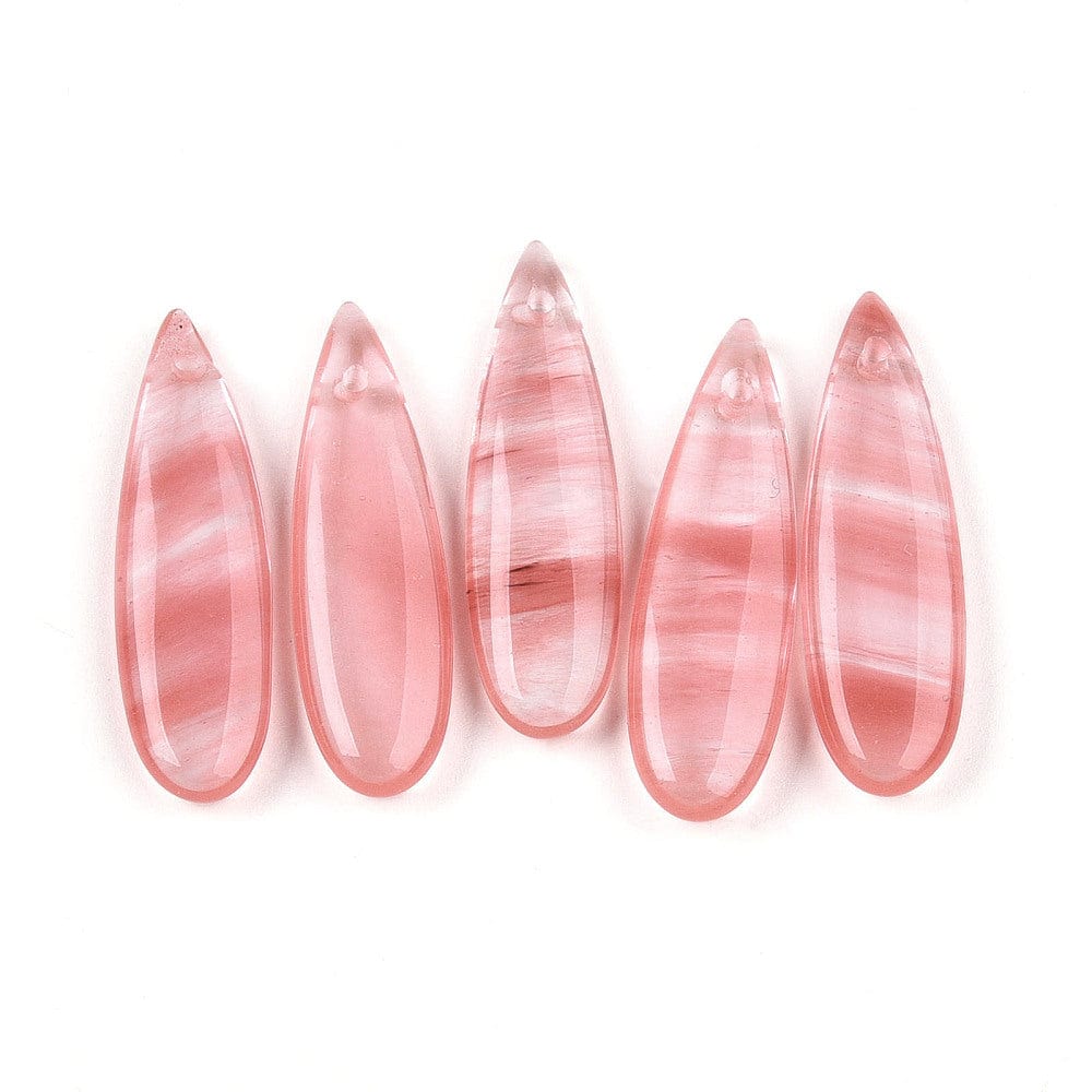 Cherry Kvarts - Dråbeformet, Natursten (34–36mm) - Uniq Perler - 115660