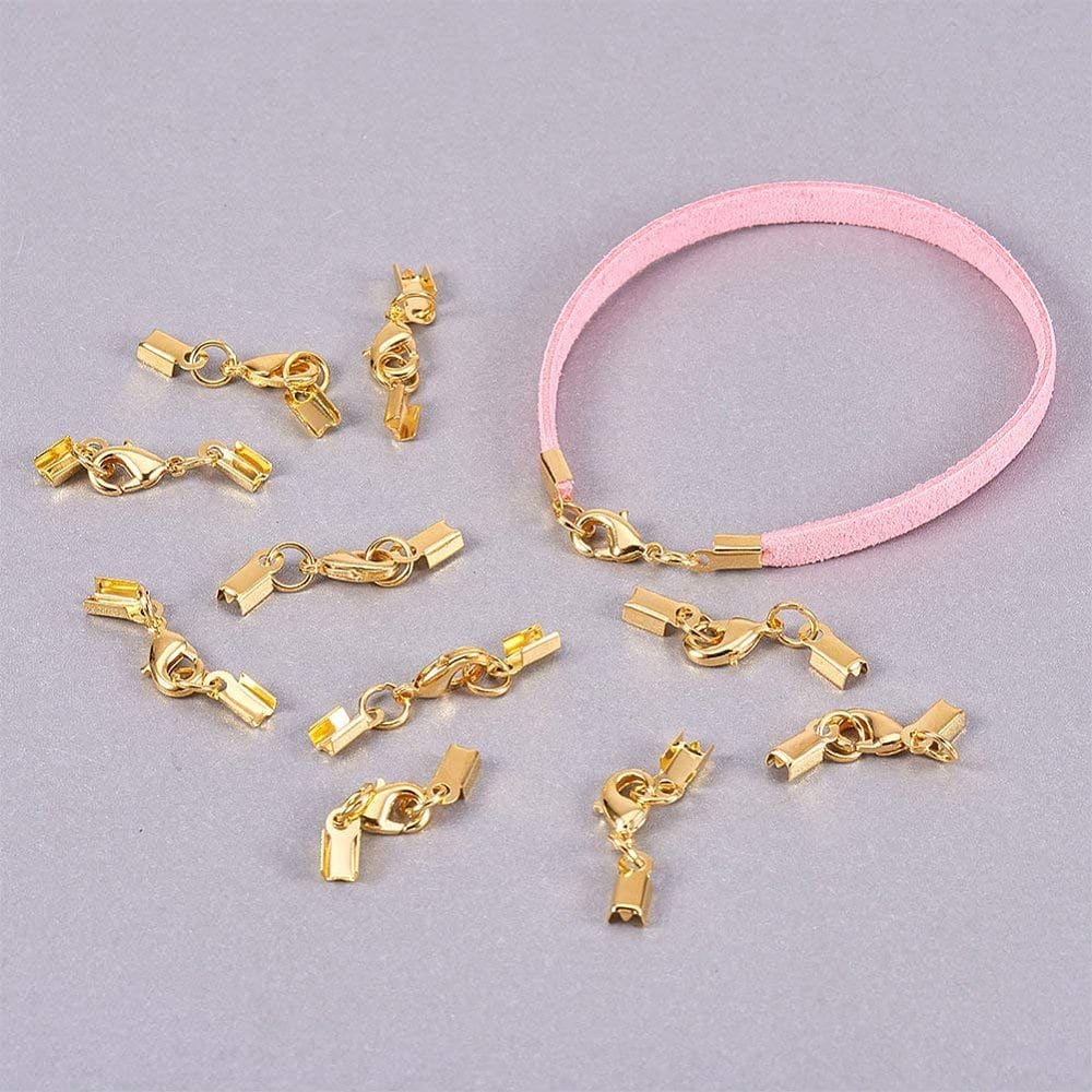 Clip Ends Med Karabinlåse – Mix Farver (33x5mm), 60 Sæt - Uniq Perler - 113713