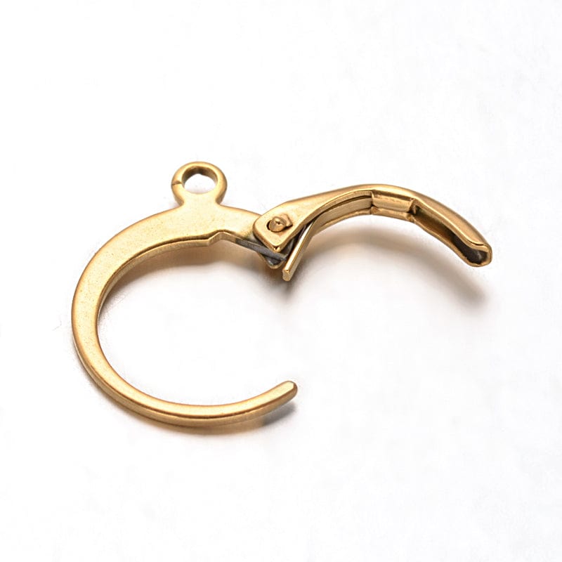 Creol i Vandfast Forgyldt Stål – (14,5x12mm) 1 par - Uniq Perler - 115992