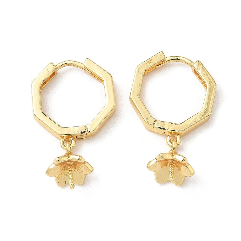 Creol kantet til top/anboret perle, forgyldt langtidsholdbar Messing (26mm) - Uniq Perler - 115687