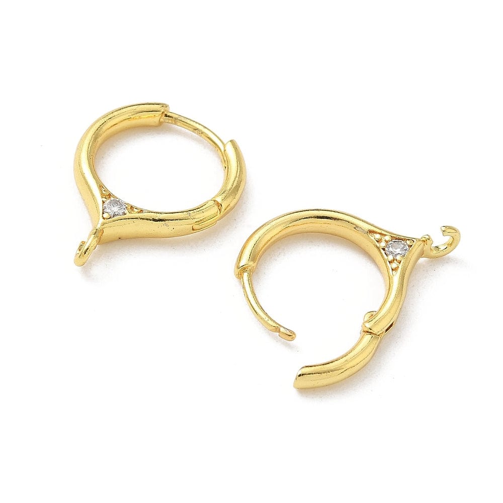 Creoler – m. Zirkonia, Langtidsholdbar Forgyldt Messing (20mm) - Uniq Perler - 115688