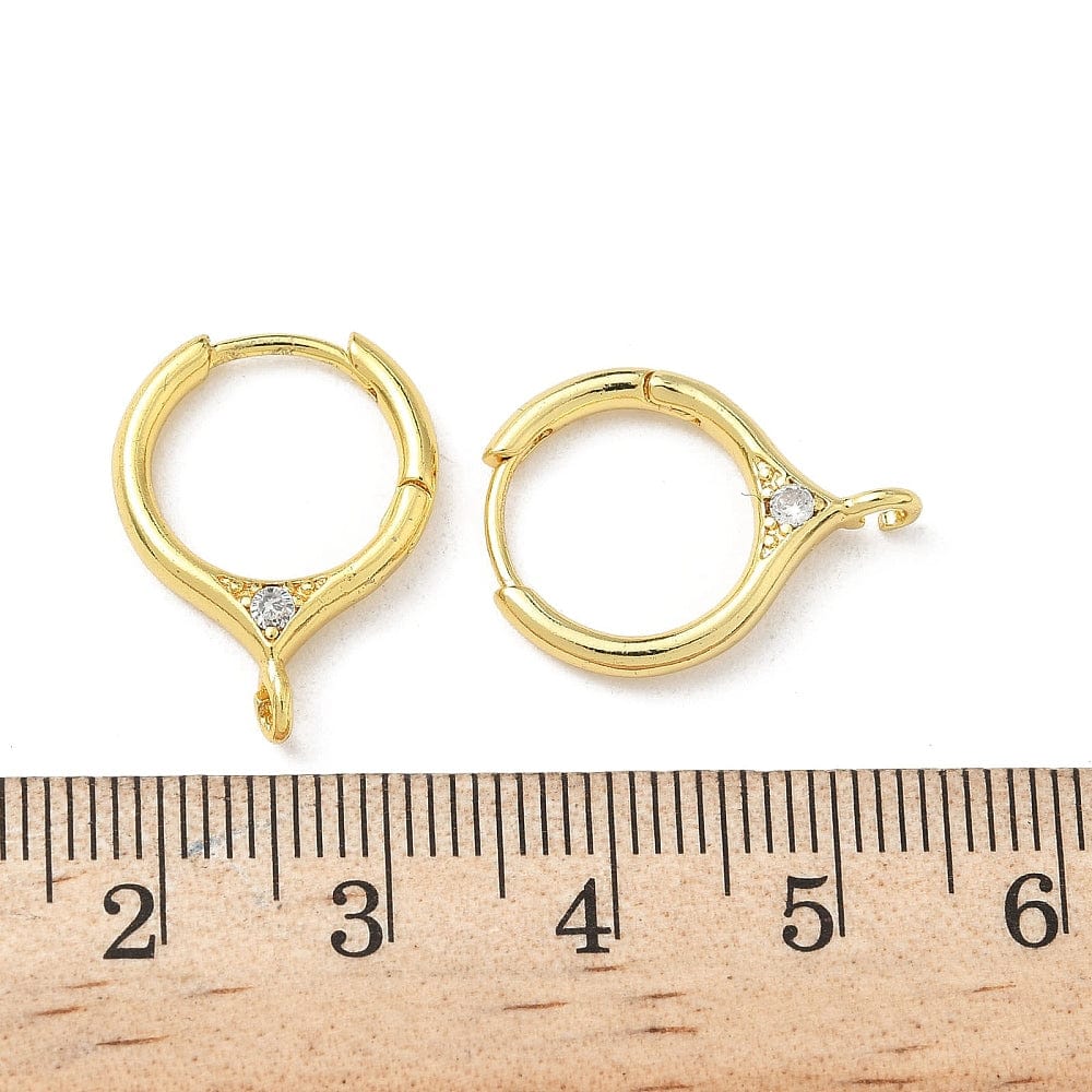 Creoler – m. Zirkonia, Langtidsholdbar Forgyldt Messing (20mm) - Uniq Perler - 115688