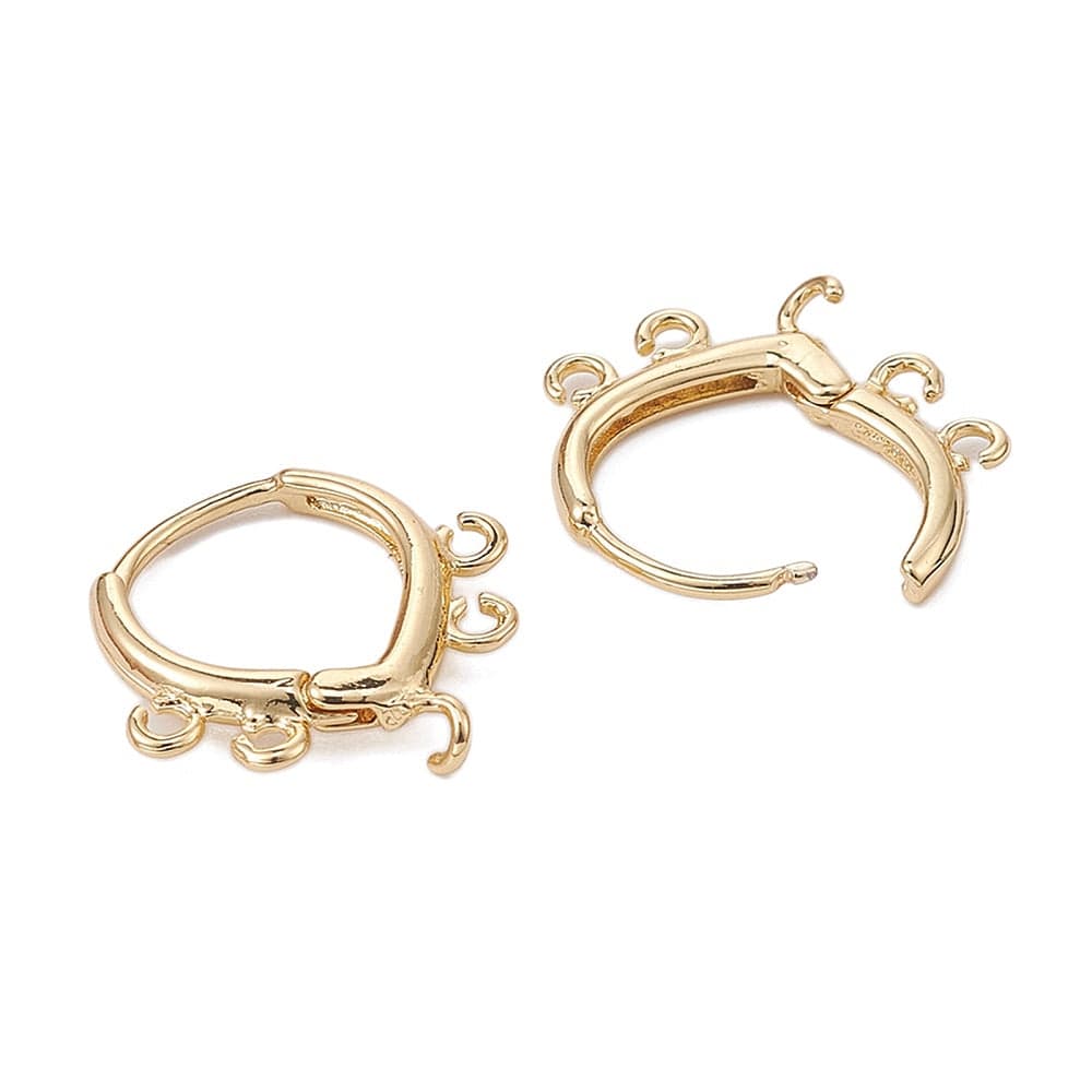 Creoler Med 5 Øjne/Loops - 18K Forgyldt (18x17,5mm) - Uniq Perler - 1111490214