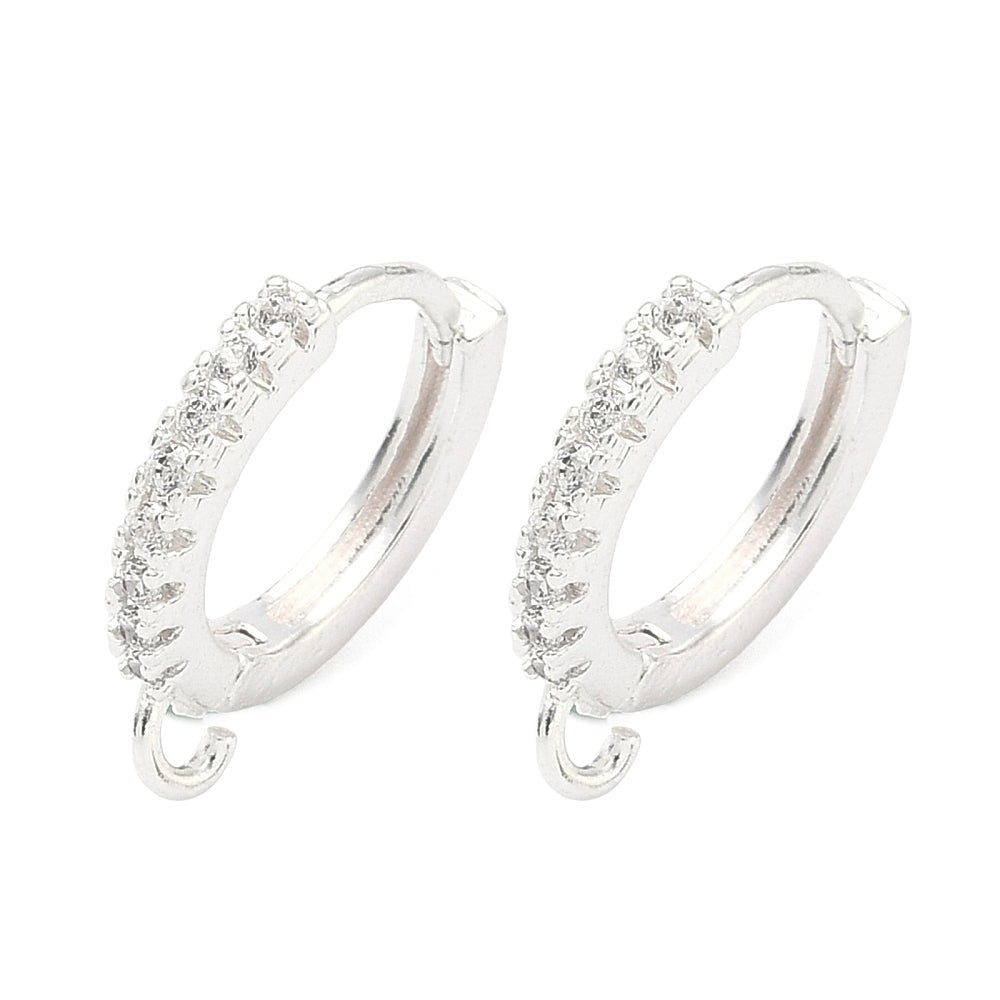 Creoler med Öga – Långtidsbeständigt 925 Sterling silver belagt med kubiska Zirkonia (15,5x14mm)
