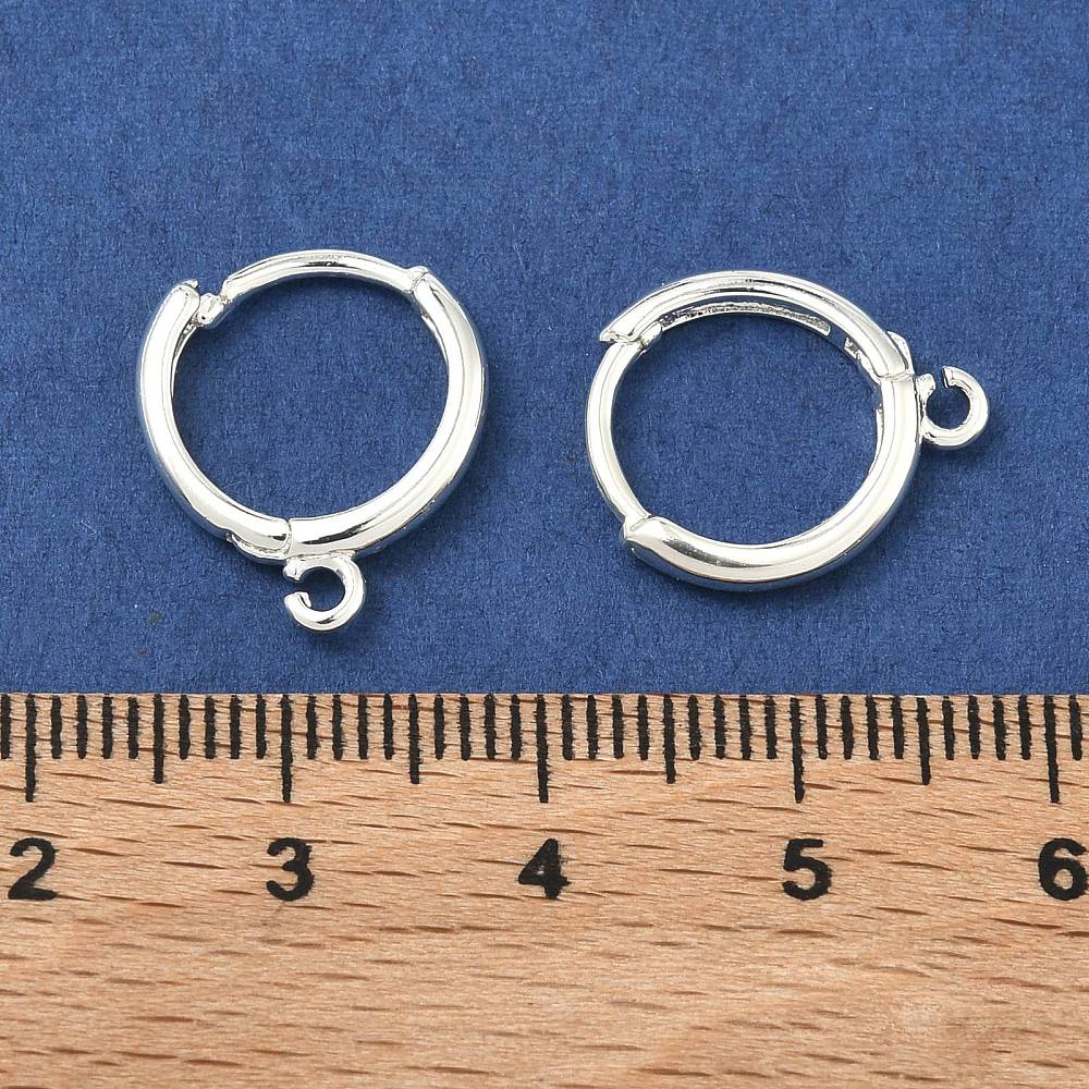 Creoler Med Øje – Langtidsholdbar Sølvbelagt Messing (16x13.5mm) - Uniq Perler - 119092