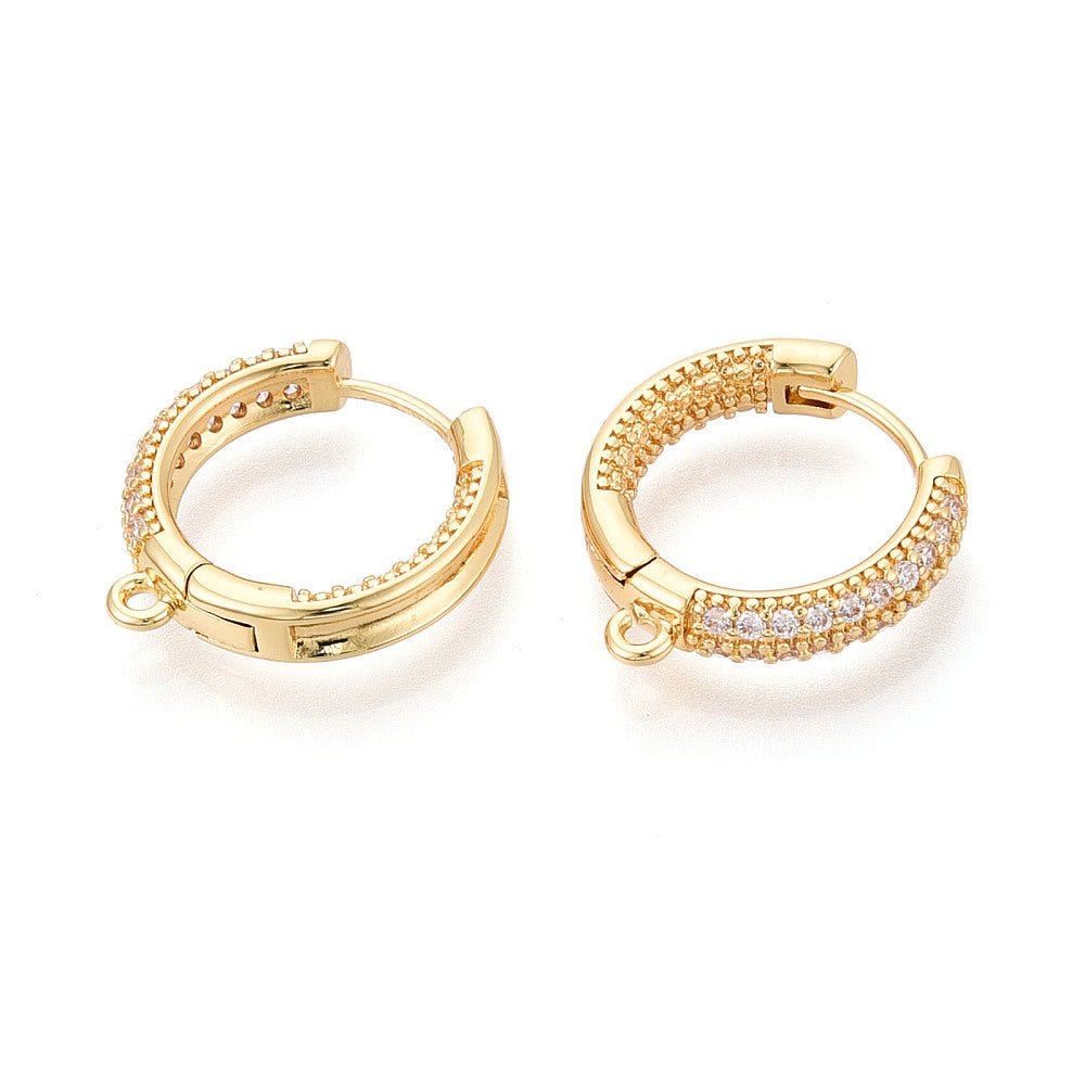 Creoler Med Øje – Zirkonia 18K Forgyldt (18mm) - Uniq Perler - 117635