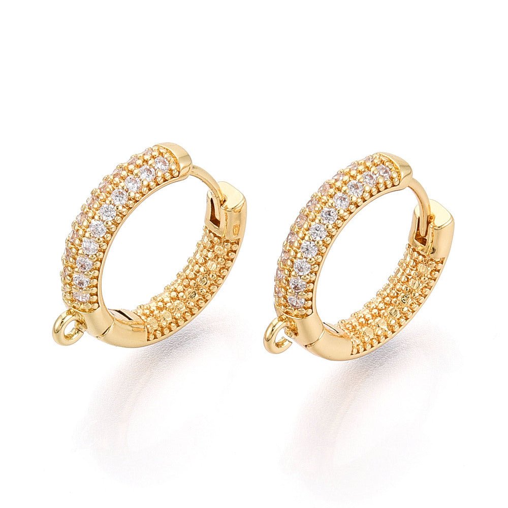 Creoler Med Øje – Zirkonia 18K Forgyldt (18mm) - Uniq Perler - 117635