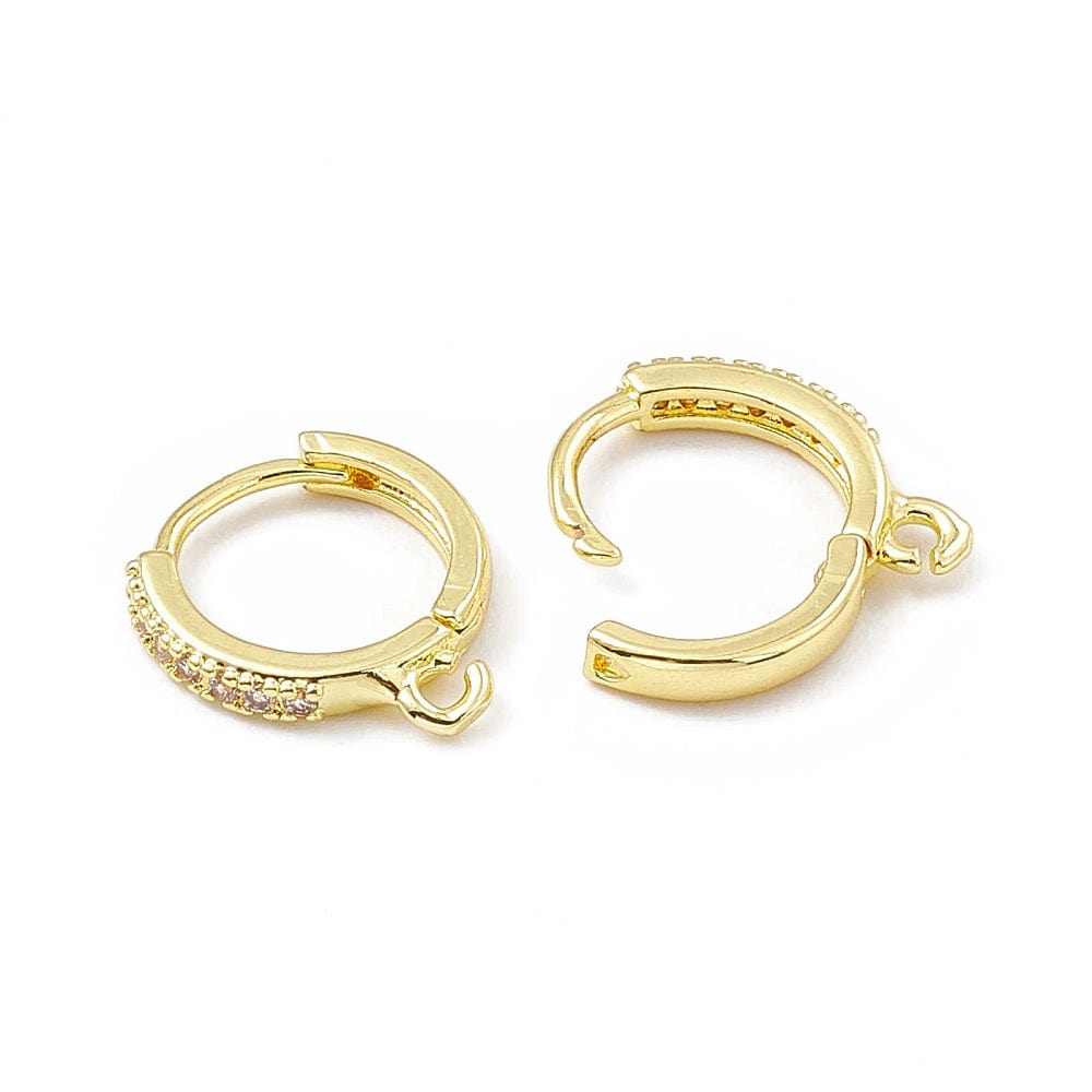 Creoler Med Zirkonia Sten - 18K Forgyldt (13x12,5mm) - Uniq Perler - 858645