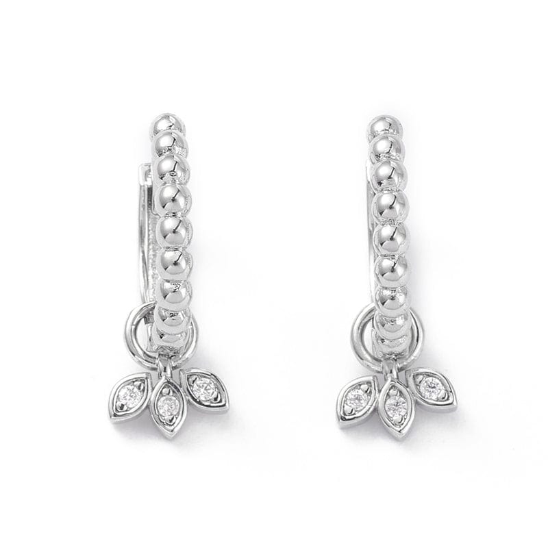 Creoler Med Zirkonia Vedhæng - Uniq Perler - 489167