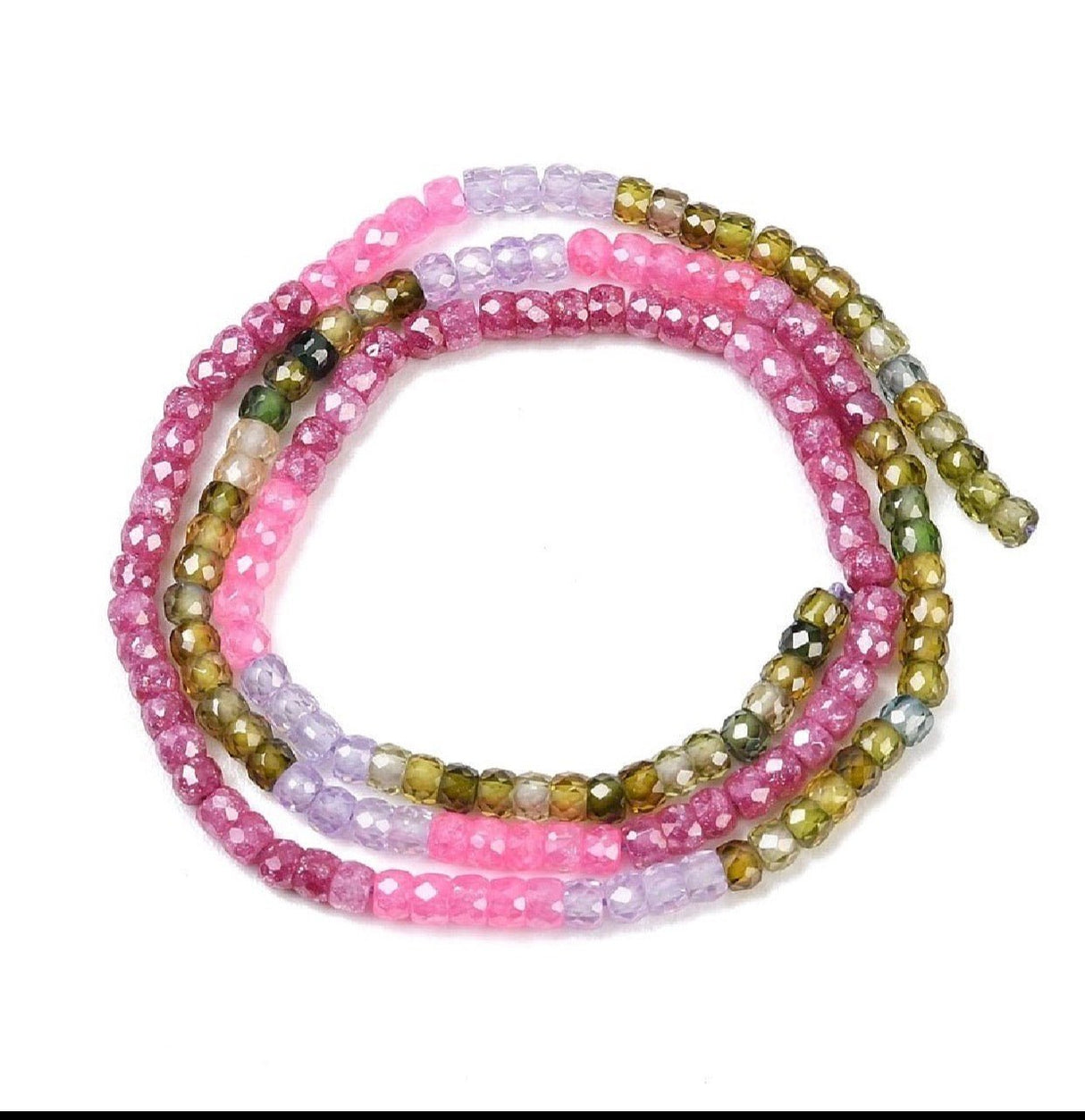 Cubic Zirconia Perler – Facetterede Rondeller (3,5x2,5mm) - Uniq Perler - 119147