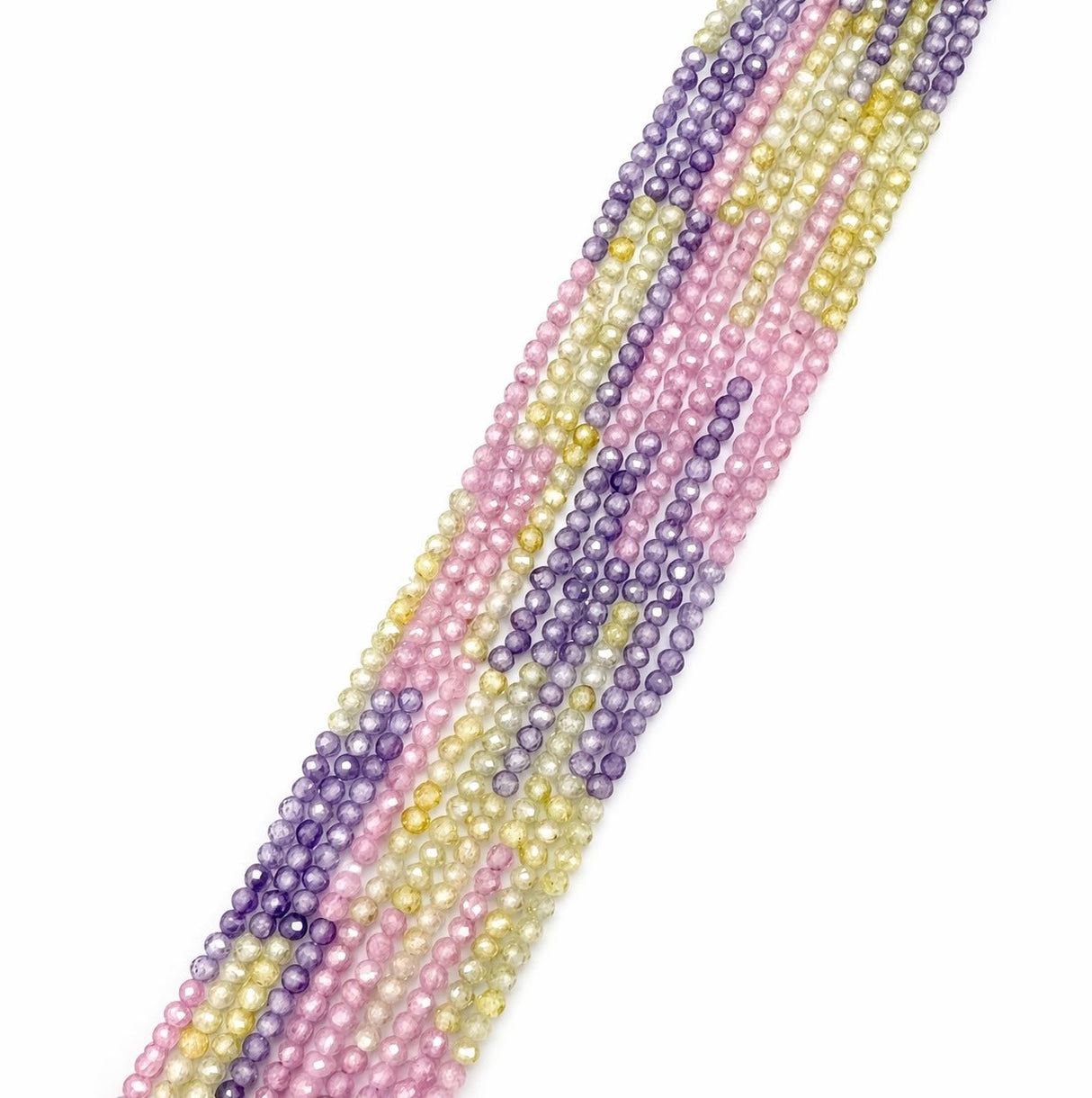 Cubic Zirconia Perler – Facetterede Runde Pink (2mm) - Uniq Perler - 119148