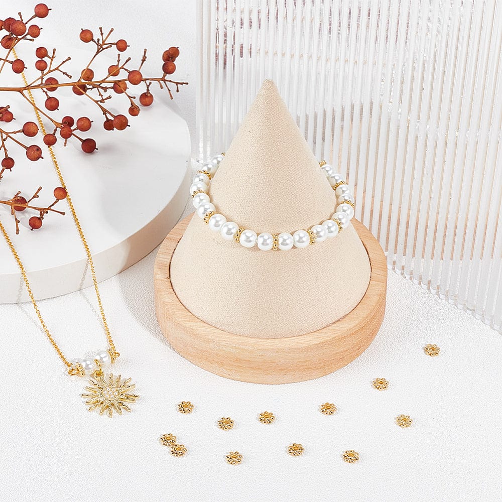 Daizy Perler – 18K Forgyldt Stål (6x1,5mm), 80 Stk - Uniq Perler - 112244