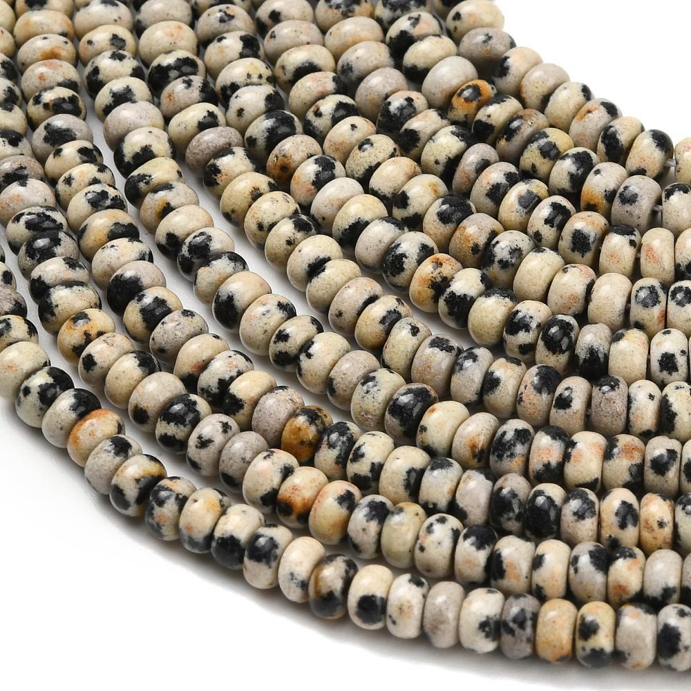 Dalmatiner Jaspis Perler – Rondel (4x2mm) - Uniq Perler -