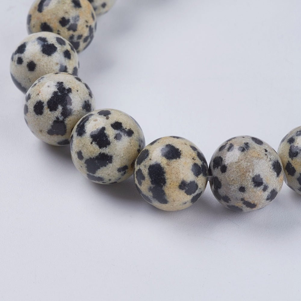 Dalmatiner Jaspis Perler – Runde (10mm) - Uniq Perler -