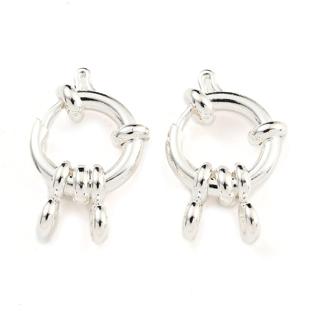 Dekorativ Springlås – Forsølvet Stål (16mm) - Uniq Perler - 113277