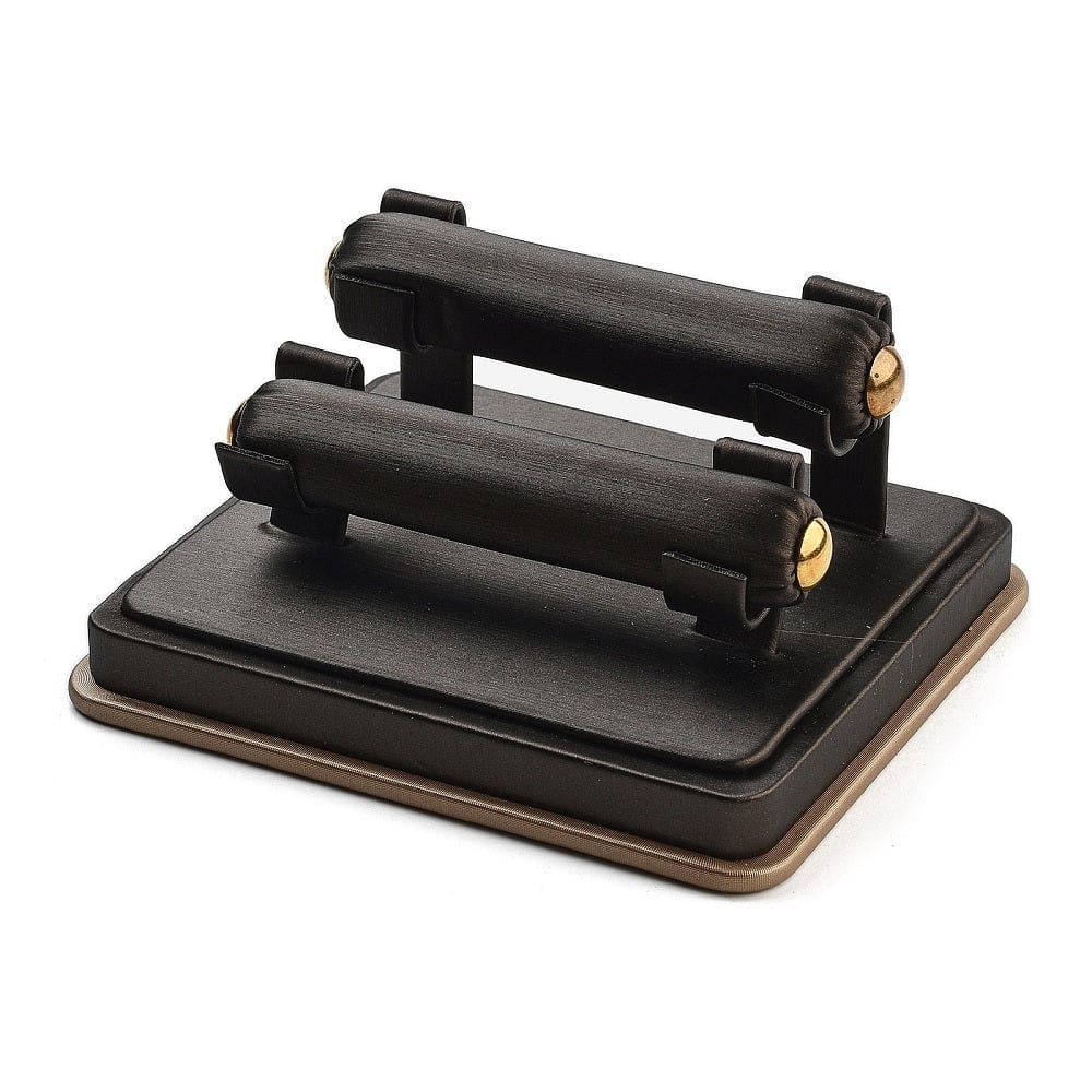 Display Til Fingerringe – Sort Imiteret Læder (12x11,5x6cm) - Uniq Perler - 113732