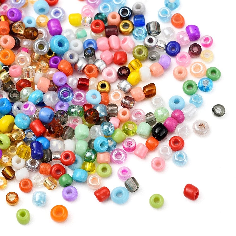 DIY Sæt – 48 Farver Seed Beads, Vedhæng, Elastik, Saks, Låse mm. - Uniq Perler - 115844