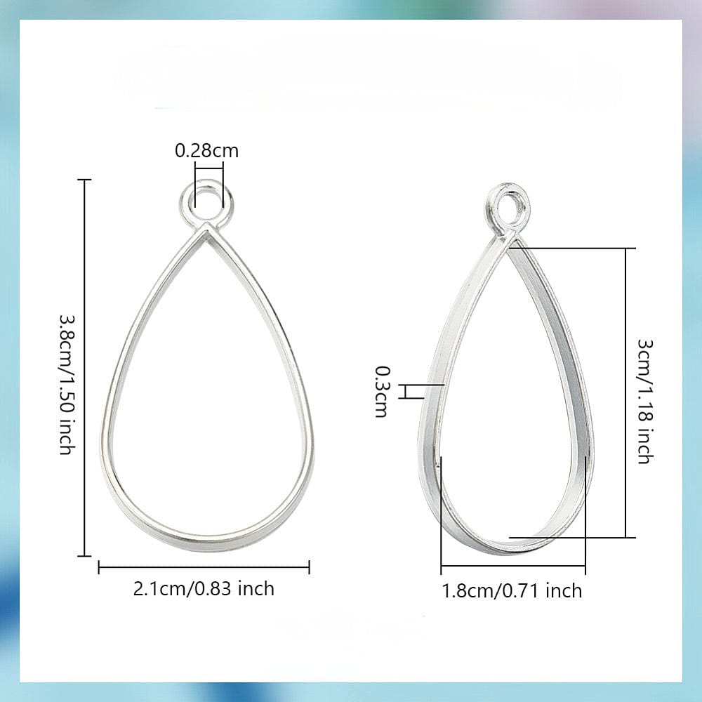 DIY - Sæt - Dråbeformet vedhæng, (50 stk.) - Uniq Perler - 115637