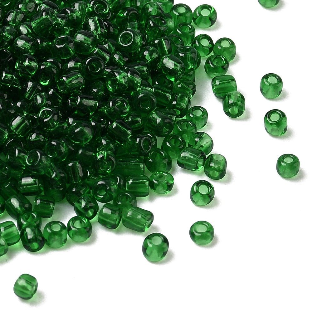 Diy Sæt - Glasperler Seed Beads – Runde Grønne (2 - 4mm, 25 poser) - Uniq Perler - 117271