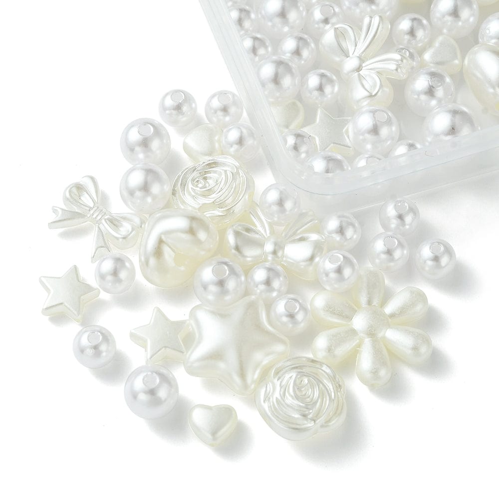 DIY Sæt Med Plastik perler & Elastik – Hvid - Uniq Perler - 115847