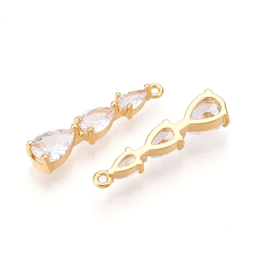 Dråbe vedhæng, Langtidsholdbar 18K Guldbelagt (23.5x5.5x4mm) - Uniq Perler -