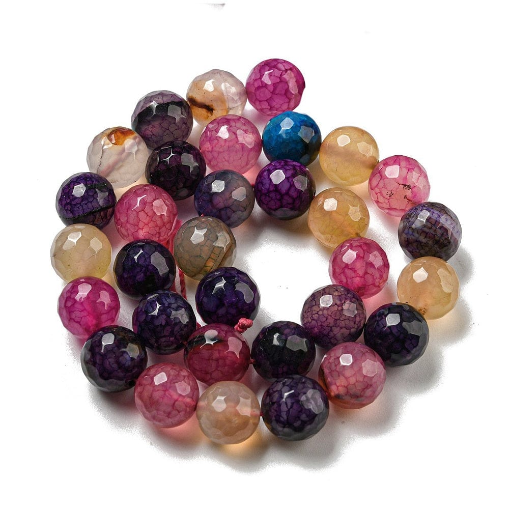 Dragon Vein Agat – Facetteret (12mm) - Uniq Perler - 112848