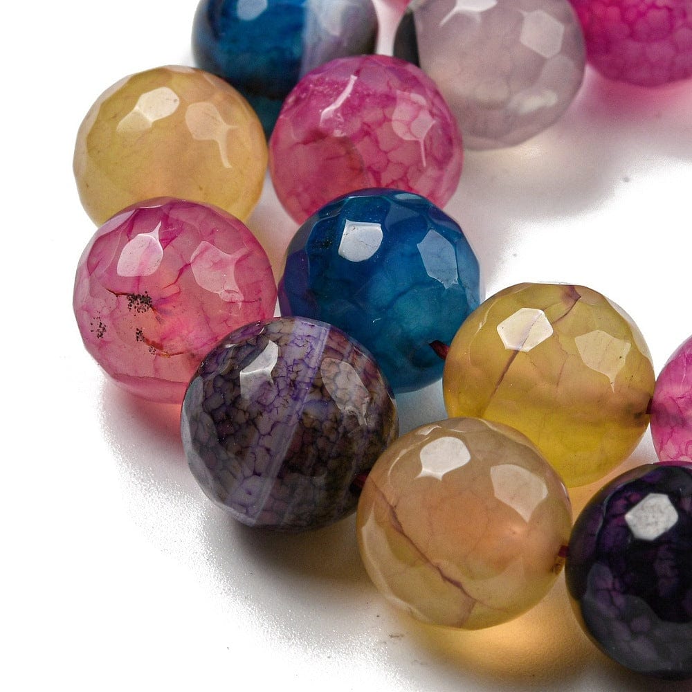 Dragon Vein Agat – Facetteret (12mm) - Uniq Perler - 112848