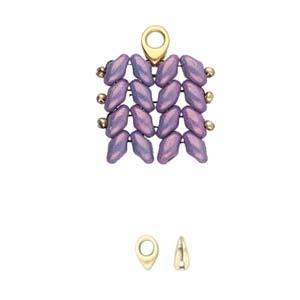 Duo Miyuki Endestykker – Antik Forgyldt (5,8x4mm, 5 stk) - Uniq Perler - 1111490420