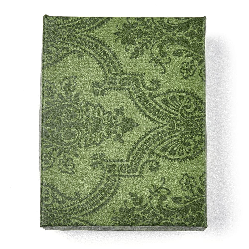 Eksklusive Gaveæsker Med Print - Grøn (9x7x2,7cm), 6 stk. - Uniq Perler - 112852