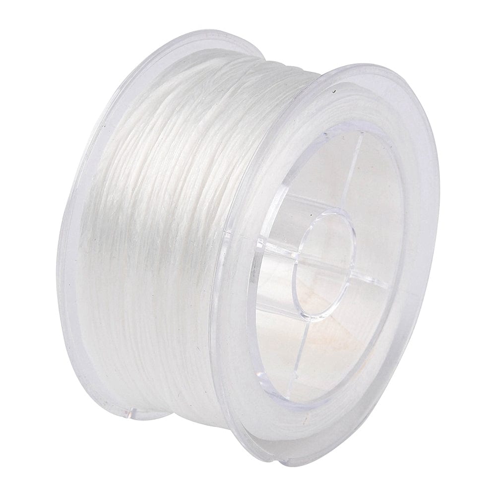 Elastiksnor – Hvid, Rund (0,8mm) 90m - Uniq Perler - 115205