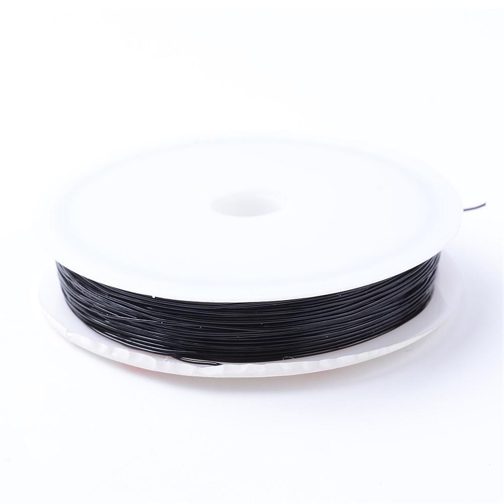 Elastiksnor – Sort (2mm, 1 Meter) - Uniq Perler - 998742