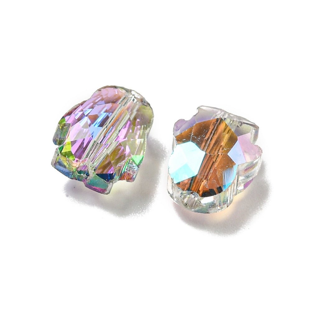 Elektroplatede Glasperler – Facetterede Pingvin (8x6.5x4.5mm) 6 stk. - Uniq Perler -