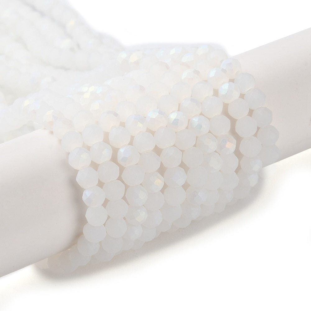 Elektroplatede Glasperler, Rondel, (4x4,5mm) - Uniq Perler - 111391