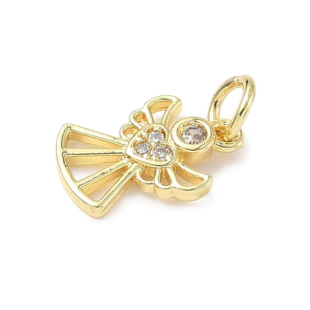 Engel med zirkonia sten (13x8,5x1,5mm) - Uniq Perler - 115559