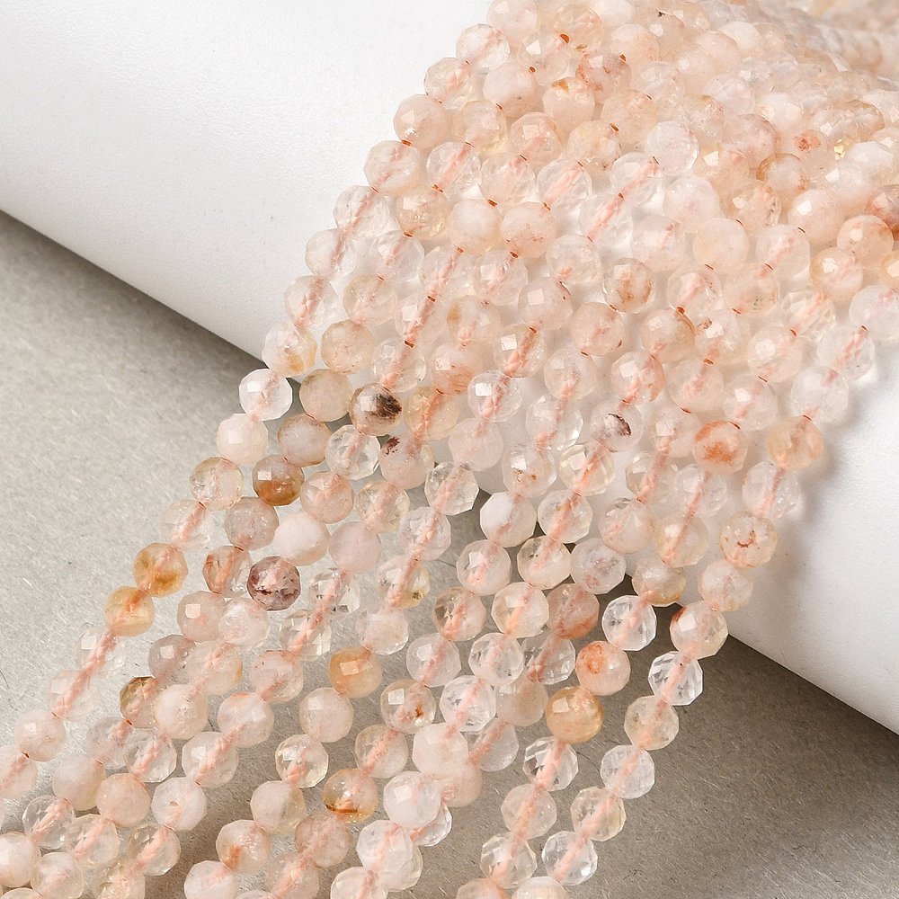 Faceted Citrine Beads - Yellow/Golden, (3.5mm) - Uniq Perler - 114283