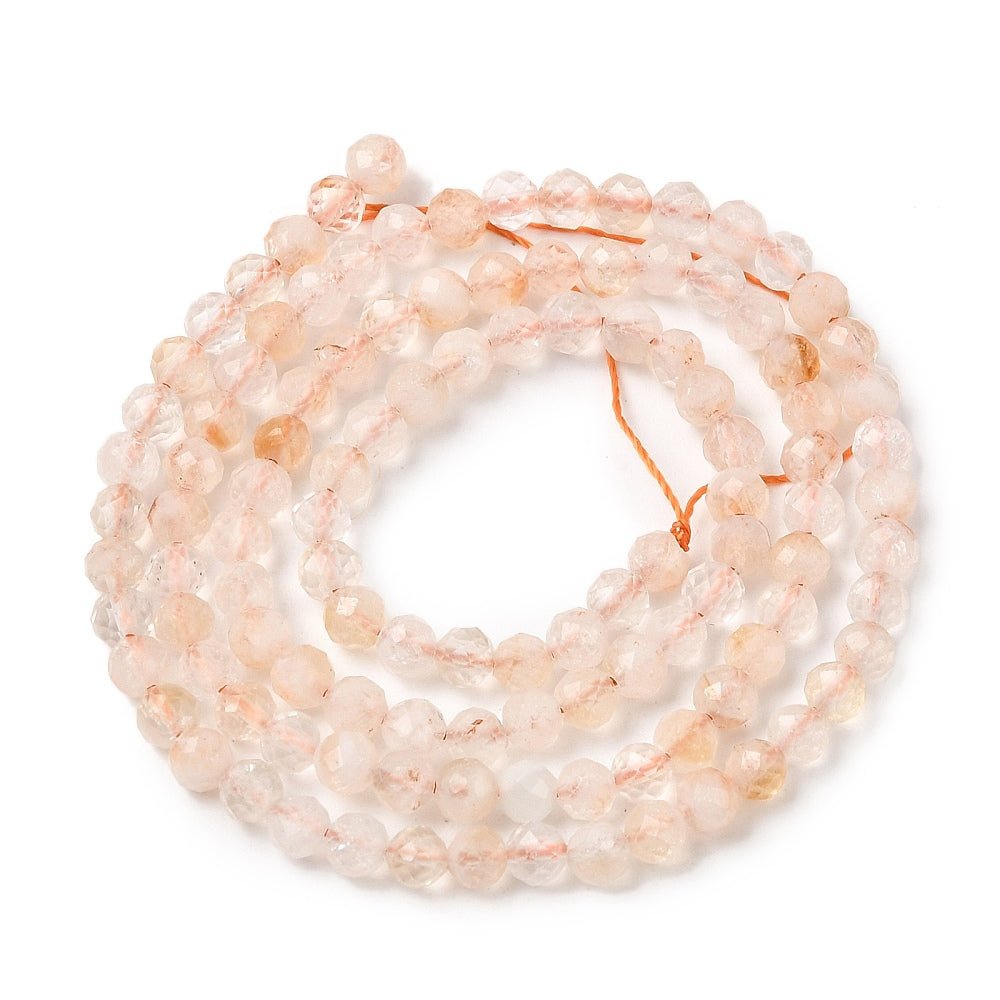 Faceted Citrine Beads - Yellow/Golden, (3.5mm) - Uniq Perler - 114283