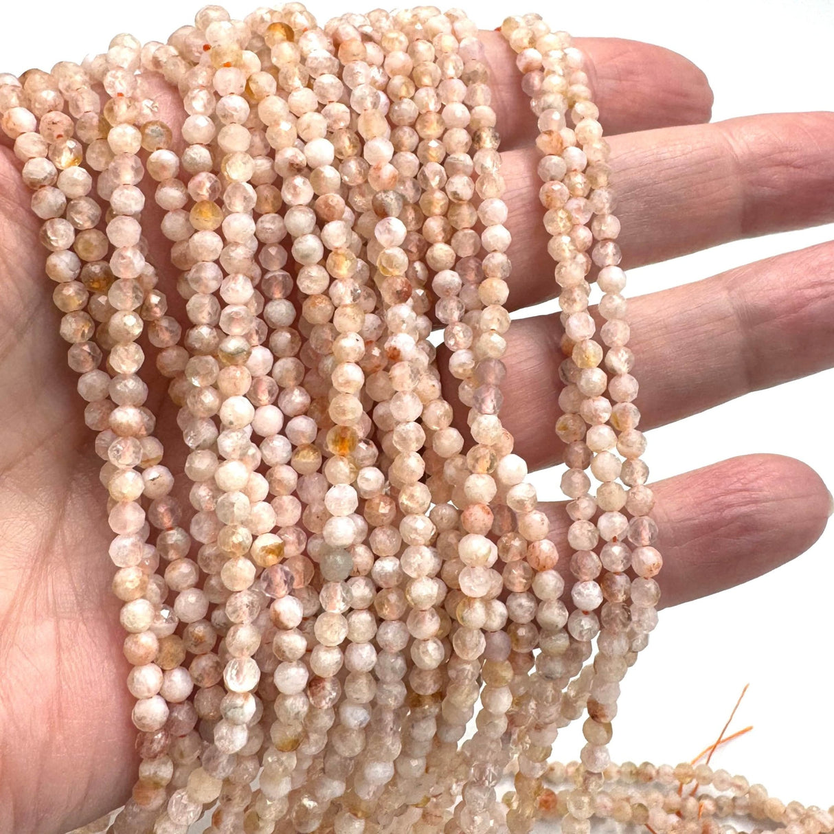 Facetterede Citrin Perler - Gul/Gylden, (3.5mm) - Uniq Perler - 114283