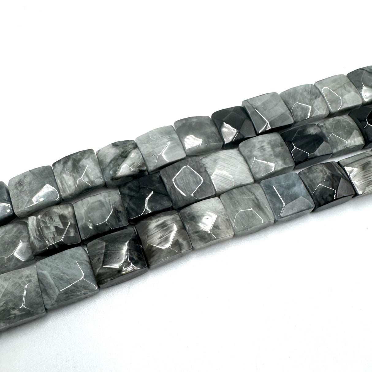 Falke Øje Sten - Kantet (10x10x5mm) - Uniq Perler - 754677