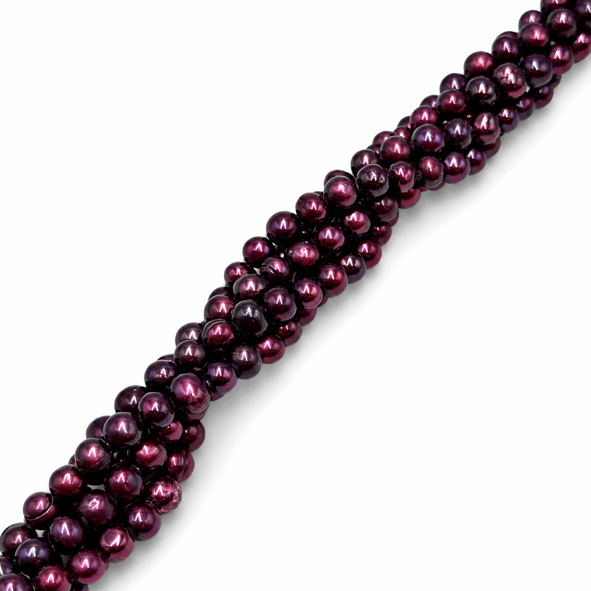 Farvede Ferskvandsperler - Lilla (5-6x5-7mm) - Uniq Perler - 814373