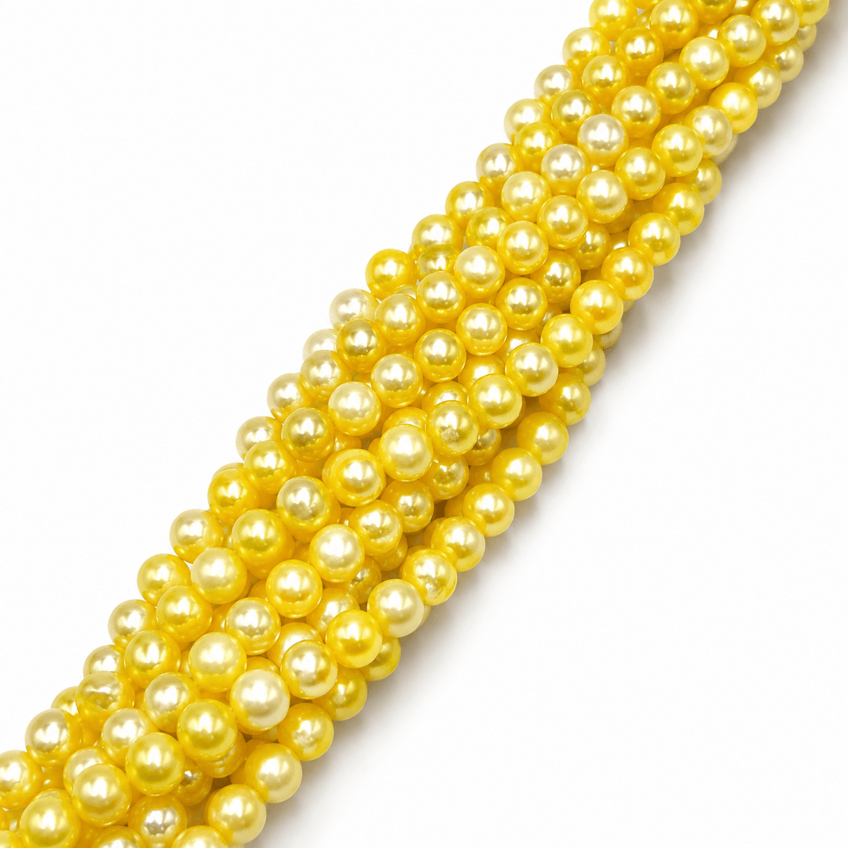 Farvede Ferskvandsperler - Lys Gul (5-6mm) - Uniq Perler - 634566
