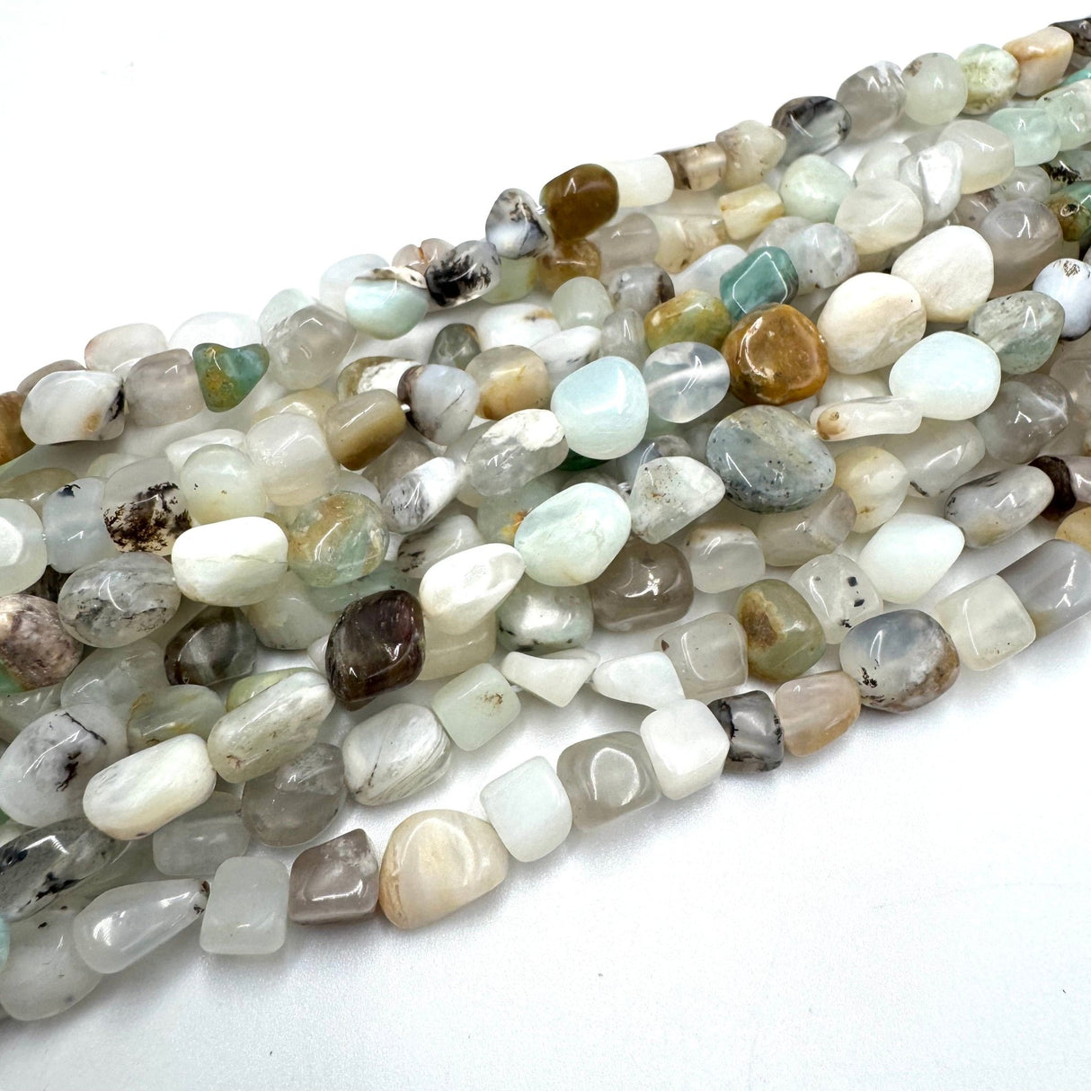 Farverig Opal, Nuggets, (8 - 10mm) - Uniq Perler - 115367