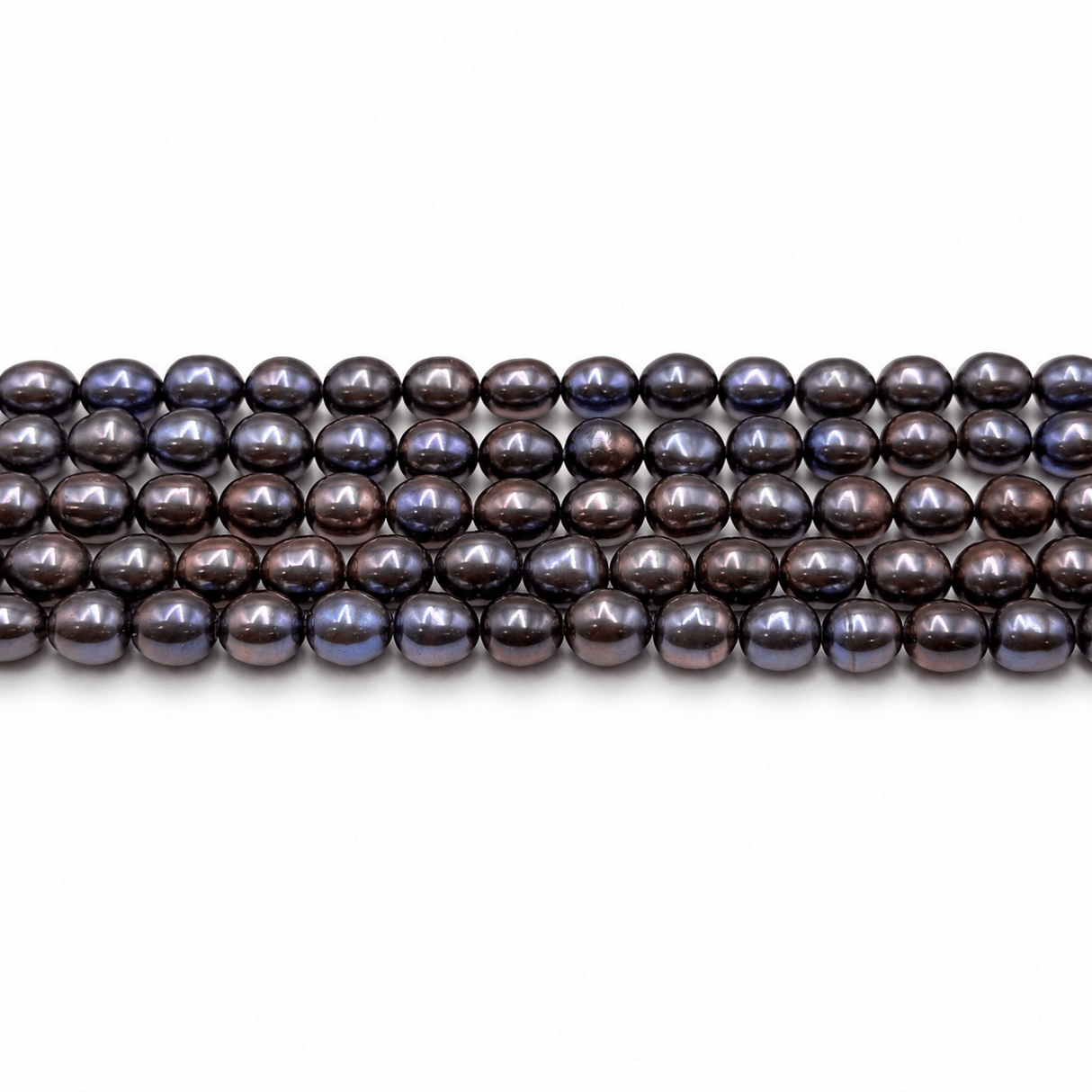 Farvet Ferskvandsperler - Blå/Peacook (4-5x5-6mm) - Uniq Perler - 7424567