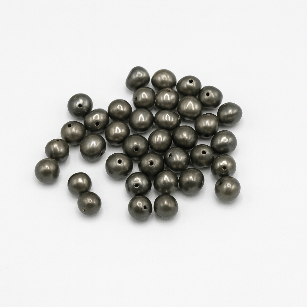 Farvet Ferskvandsperler, Gylden Brun/Peacook, 5 - 6mm (Enkelt Perle) - Uniq Perler - 252525