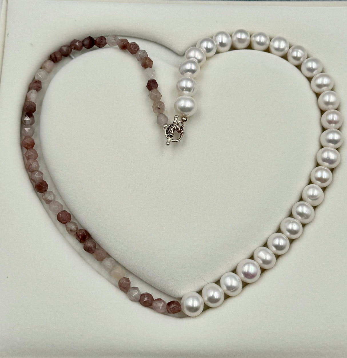 Ferskvandsperle Halskæde – Grade AA, Premium (8–9mm, 50cm) - Uniq Perler - 64346789