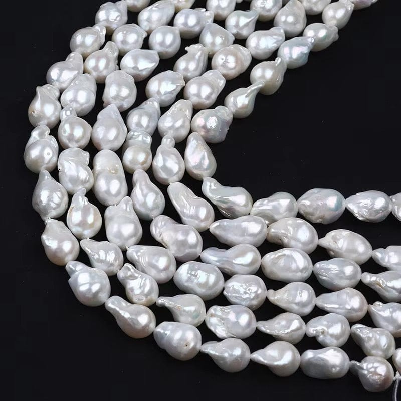 Ferskvandsperler – Barok (13 - 16,5×17,5 - 26,5), Grade AA - Uniq Perler - 1118875