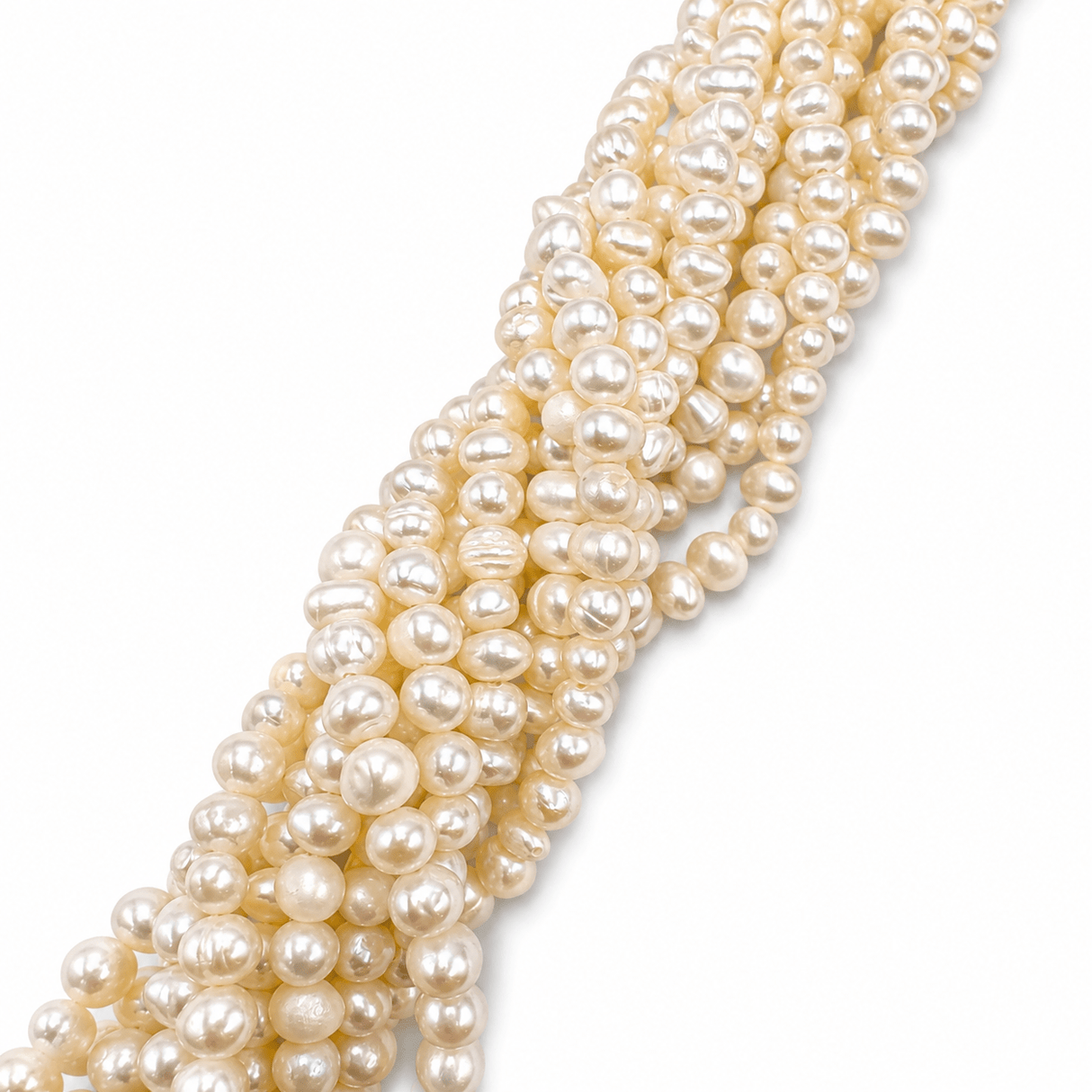 Ferskvandsperler – Beige, Potato (4~5mm) AA - Uniq Perler - 124031