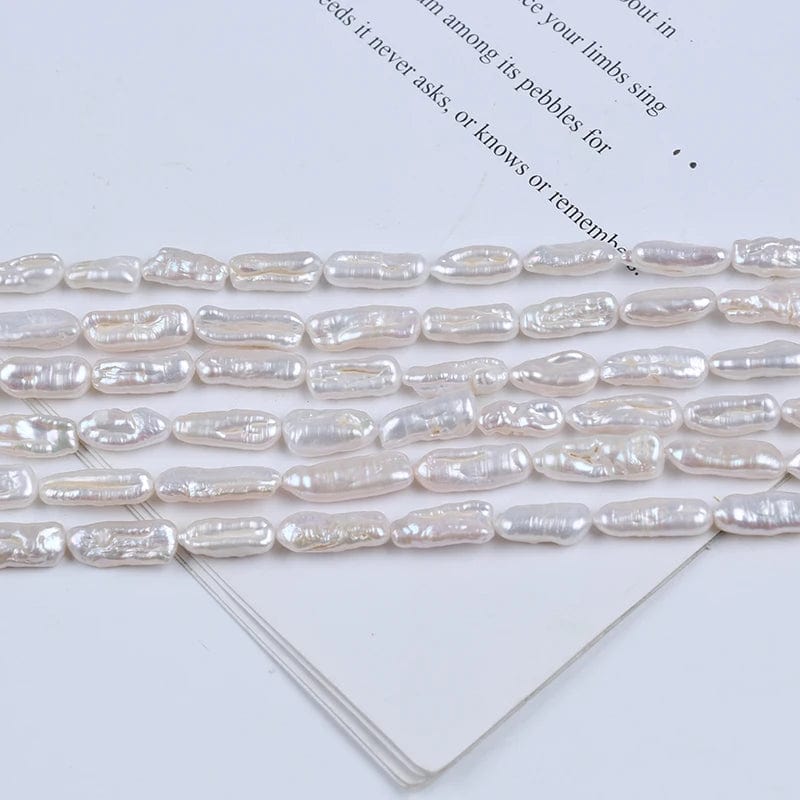 Ferskvandsperler – Biwa Barok, Grade AA (20x6–10mm) - Uniq Perler - 1111490461